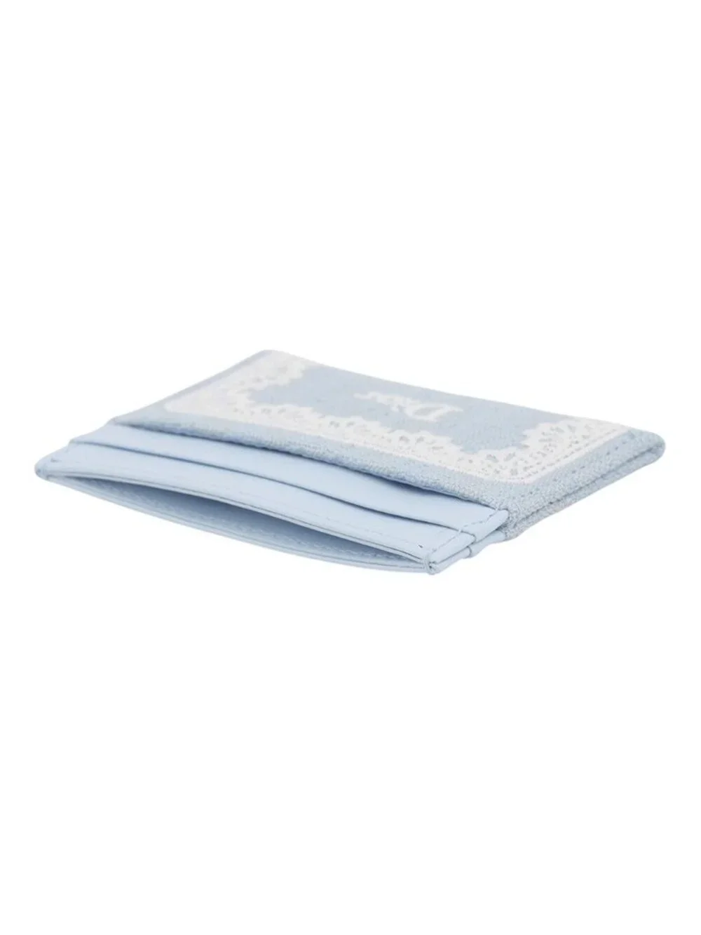 Dior Card Case Oblique Embroidery Lace